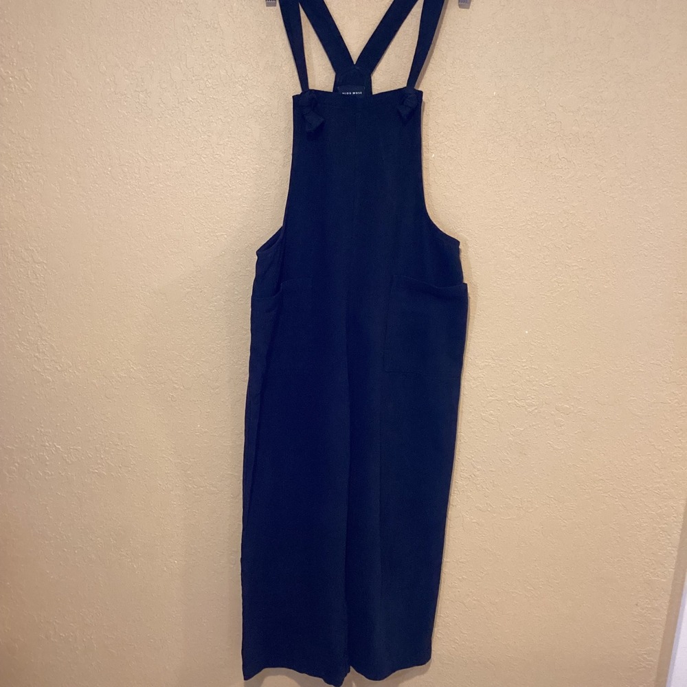 Miou Muse Kenzie Cropped Jumpsuit in Black, Size Small
